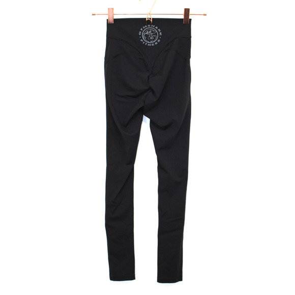 GYMSHARK Women’s Size XS Legacy Logo Leggings BLACK Body Fit B7A4E - Picture 2 of 9